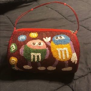 Beaded M & M purse